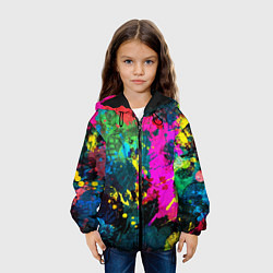 Куртка с капюшоном детская Яркий принт, цвет: 3D-черный — фото 2