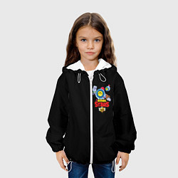 Куртка с капюшоном детская BRAWL STARS NANI, цвет: 3D-белый — фото 2