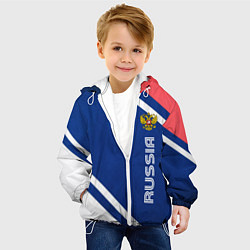 Куртка с капюшоном детская RUSSIA SPORT, цвет: 3D-белый — фото 2