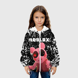 Куртка с капюшоном детская Roblox Piggy, цвет: 3D-белый — фото 2