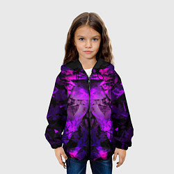 Куртка с капюшоном детская Абстракция,пришелиц,космос,100, цвет: 3D-черный — фото 2