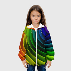 Куртка с капюшоном детская Color 2058, цвет: 3D-белый — фото 2