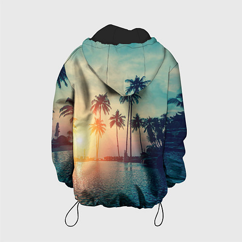 Детская куртка Пальмы / 3D-Черный – фото 2