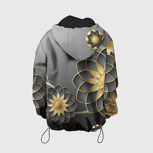 Детская куртка 3D цветы / 3D-Черный – фото 2