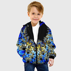 Куртка с капюшоном детская Фрактальная материя l Fractal, цвет: 3D-черный — фото 2