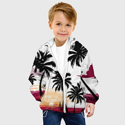 Куртка с капюшоном детская ЛЕТО-ПАЛЬМЫ, цвет: 3D-белый — фото 2