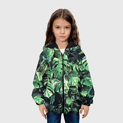 Куртка с капюшоном детская ЛИСТЬЯ, цвет: 3D-черный — фото 2