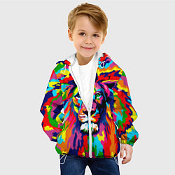 Куртка с капюшоном детская Лев Artistic Art, цвет: 3D-белый — фото 2