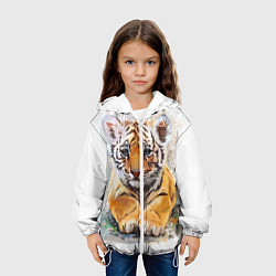 Куртка с капюшоном детская Tiger Art, цвет: 3D-белый — фото 2