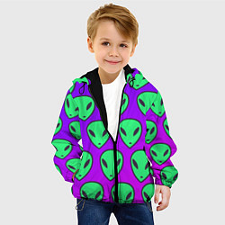 Куртка с капюшоном детская ALIENS, цвет: 3D-черный — фото 2