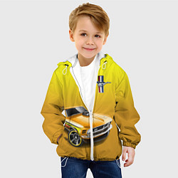 Куртка с капюшоном детская Ford mustang - motorsport, цвет: 3D-белый — фото 2