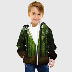 Куртка с капюшоном детская Лес, цвет: 3D-белый — фото 2