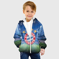 Куртка с капюшоном детская Бавария Мюнхен, цвет: 3D-белый — фото 2