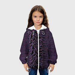 Куртка с капюшоном детская Joy Division Glitch, цвет: 3D-белый — фото 2