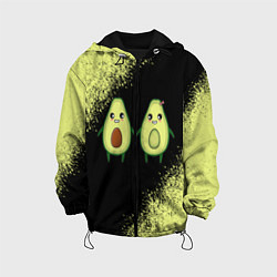 Куртка с капюшоном детская Авокадо, цвет: 3D-черный