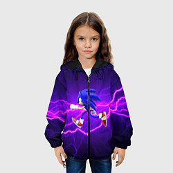 Куртка с капюшоном детская Sonic Storm, цвет: 3D-черный — фото 2
