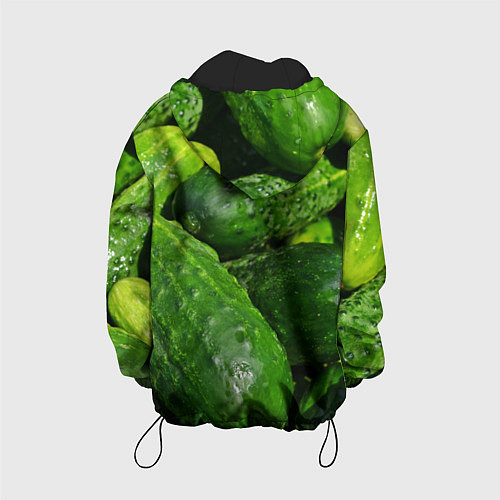Детская куртка Огурцы / 3D-Черный – фото 2