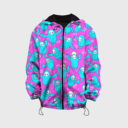 Куртка с капюшоном детская Fall guys Pink, цвет: 3D-черный