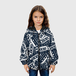 Куртка с капюшоном детская Retro pattern, цвет: 3D-черный — фото 2