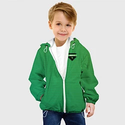 Куртка с капюшоном детская Slytherin, цвет: 3D-белый — фото 2