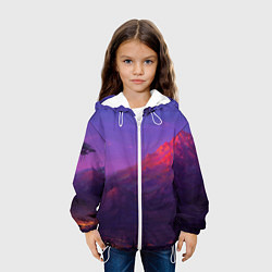 Куртка с капюшоном детская Горы, цвет: 3D-белый — фото 2