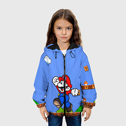 Куртка с капюшоном детская Mario, цвет: 3D-черный — фото 2