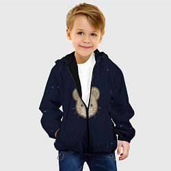 Куртка с капюшоном детская Ночная мышь, цвет: 3D-черный — фото 2