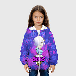 Куртка с капюшоном детская Colette - Brawl Stars, цвет: 3D-белый — фото 2