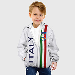 Куртка с капюшоном детская СБОРНАЯ ИТАЛИИ, цвет: 3D-белый — фото 2