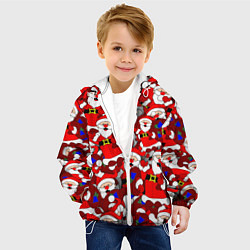 Куртка с капюшоном детская Русский Санта Клаус, цвет: 3D-белый — фото 2