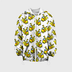 Куртка с капюшоном детская Among us Pikachu, цвет: 3D-белый