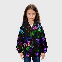 Куртка с капюшоном детская Новый год, цвет: 3D-черный — фото 2