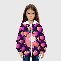 Куртка с капюшоном детская Among Us Girl, цвет: 3D-белый — фото 2