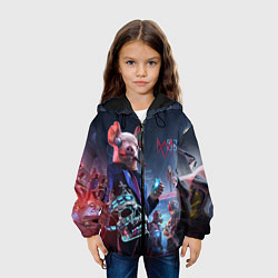 Куртка с капюшоном детская Watch Dogs Legion, цвет: 3D-черный — фото 2