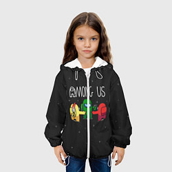 Куртка с капюшоном детская AMONG US, цвет: 3D-белый — фото 2