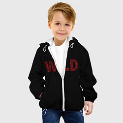 Куртка с капюшоном детская WILD надписями, цвет: 3D-белый — фото 2