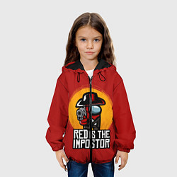 Куртка с капюшоном детская Red Is The Impostor, цвет: 3D-черный — фото 2