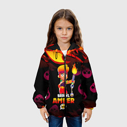 Куртка с капюшоном детская BRAWL STARS AMBER, цвет: 3D-черный — фото 2