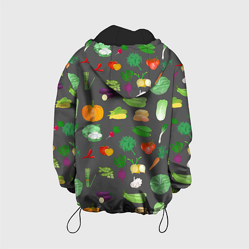 Детская куртка Овощи / 3D-Черный – фото 2