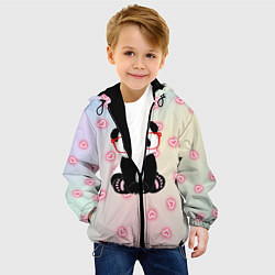Куртка с капюшоном детская Милая пандочка, цвет: 3D-черный — фото 2