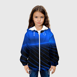 Куртка с капюшоном детская Неоновые лучи, цвет: 3D-белый — фото 2