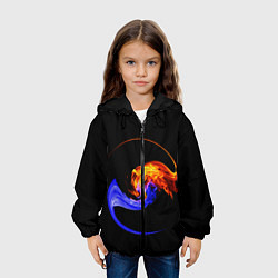Куртка с капюшоном детская Две стихии, цвет: 3D-черный — фото 2