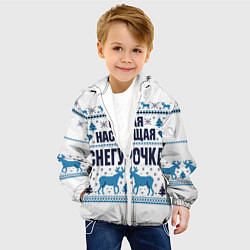 Куртка с капюшоном детская Снегурочка, цвет: 3D-белый — фото 2