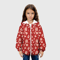 Куртка с капюшоном детская Новогодний стиль 2021, цвет: 3D-белый — фото 2
