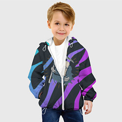 Куртка с капюшоном детская Skate or die art, цвет: 3D-белый — фото 2