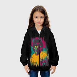 Куртка с капюшоном детская Diego Maradona, цвет: 3D-черный — фото 2