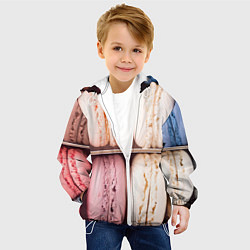 Куртка с капюшоном детская Макарон, цвет: 3D-белый — фото 2