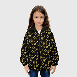 Куртка с капюшоном детская Золотые ключики, цвет: 3D-черный — фото 2