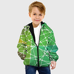 Куртка с капюшоном детская Абстракция камень, цвет: 3D-черный — фото 2