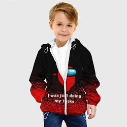 Куртка с капюшоном детская Among us, цвет: 3D-белый — фото 2